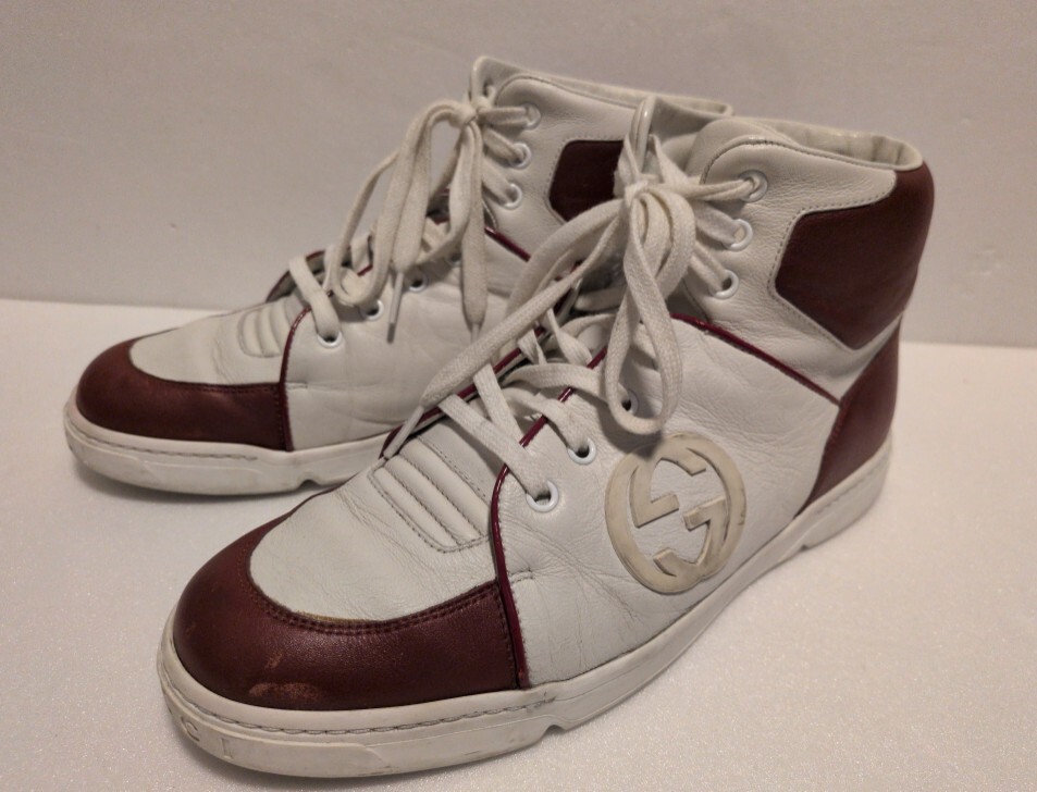USED GUCCI GGインターロッキング　ハイカットスニーカー　品番363731　サイズ　26ｃｍ_画像2
