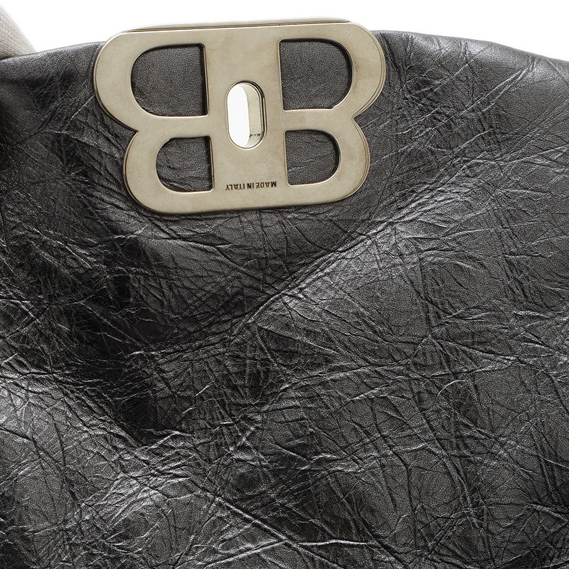 Balenciaga Monaco one сумка на плечо кожа металлик черный 787896