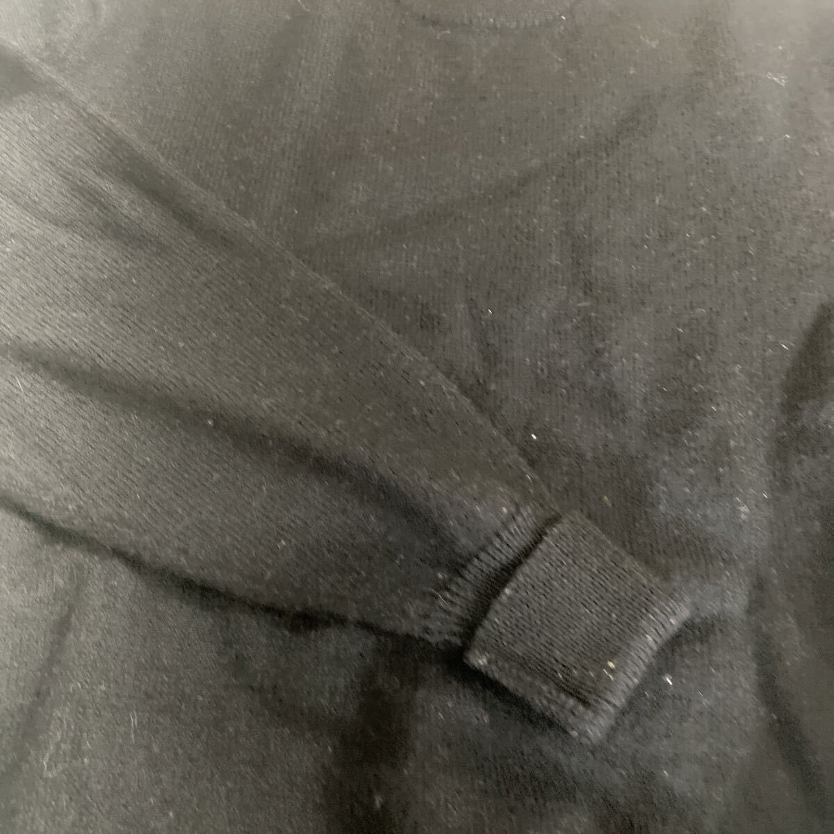 DAKS ダックス ウール ニット セーター Lサイズ ゴルフウェア ブラック 毛100% 中古品 古着 メンズ ファッション スポーツウェア_画像2