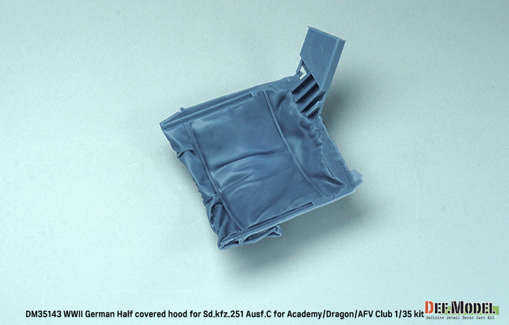 DEFモデル DM35143 1/35 WWII ドイツ Sd.kfz.251 Ausf.C キャンバスカバー 半開状態(アカデミー/ ドラゴン/ AFVクラブ用)_画像3