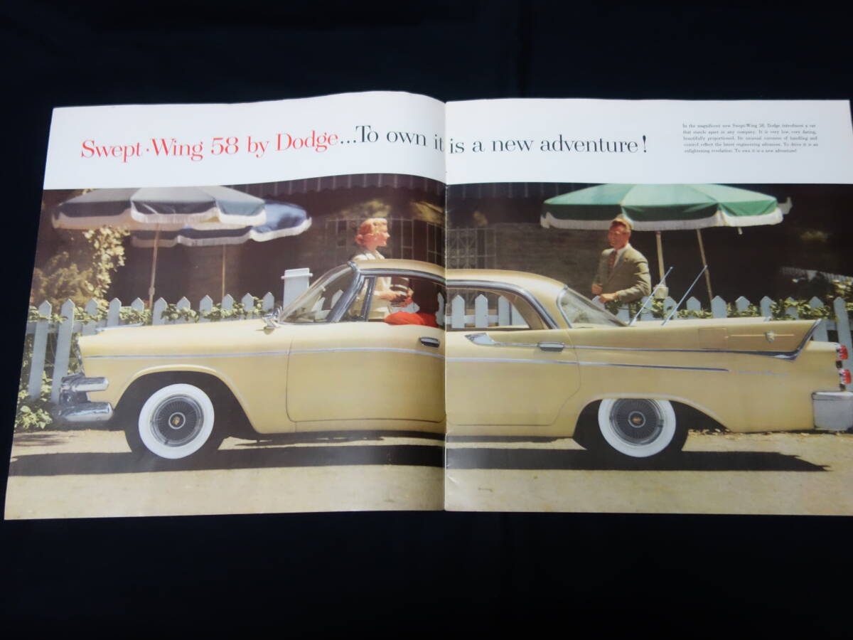 【1958年】クライスラー ダッジ Dodge Swept Wing 専用 本カタログ / 本国版 【当時もの】_画像2