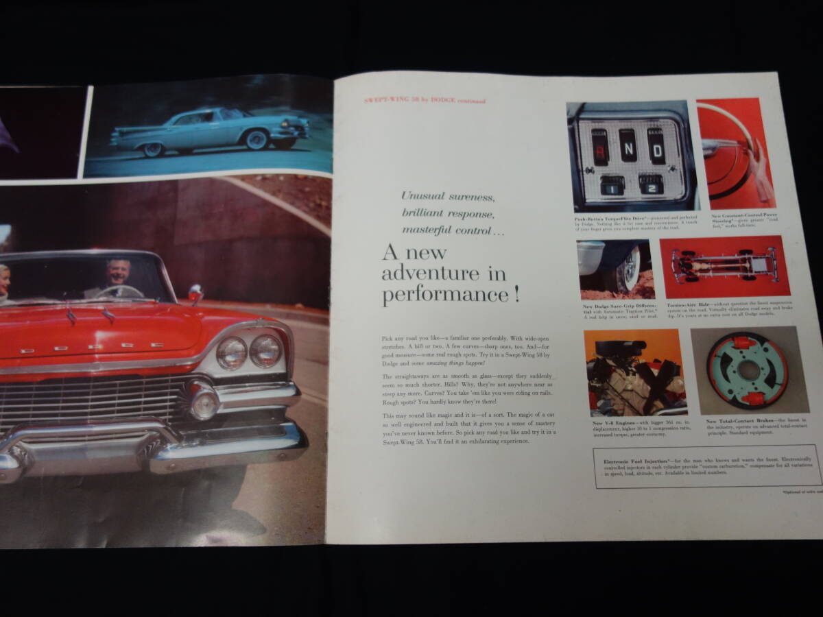 【1958年】クライスラー ダッジ Dodge Swept Wing 専用 本カタログ / 本国版 【当時もの】_画像4