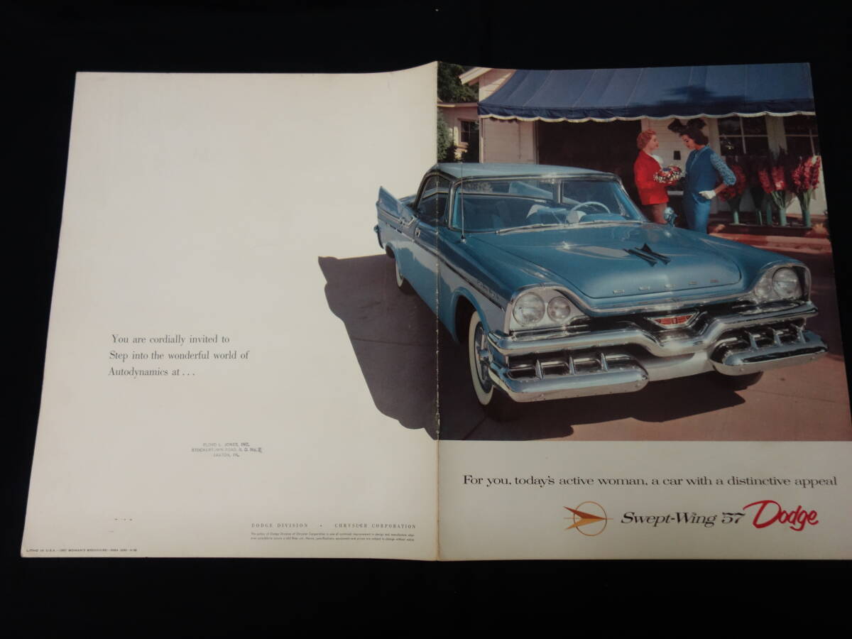 【1957年】クライスラー ダッジ Dodge Swept Wing 専用 本カタログ / 本国版 【当時もの】②_画像1