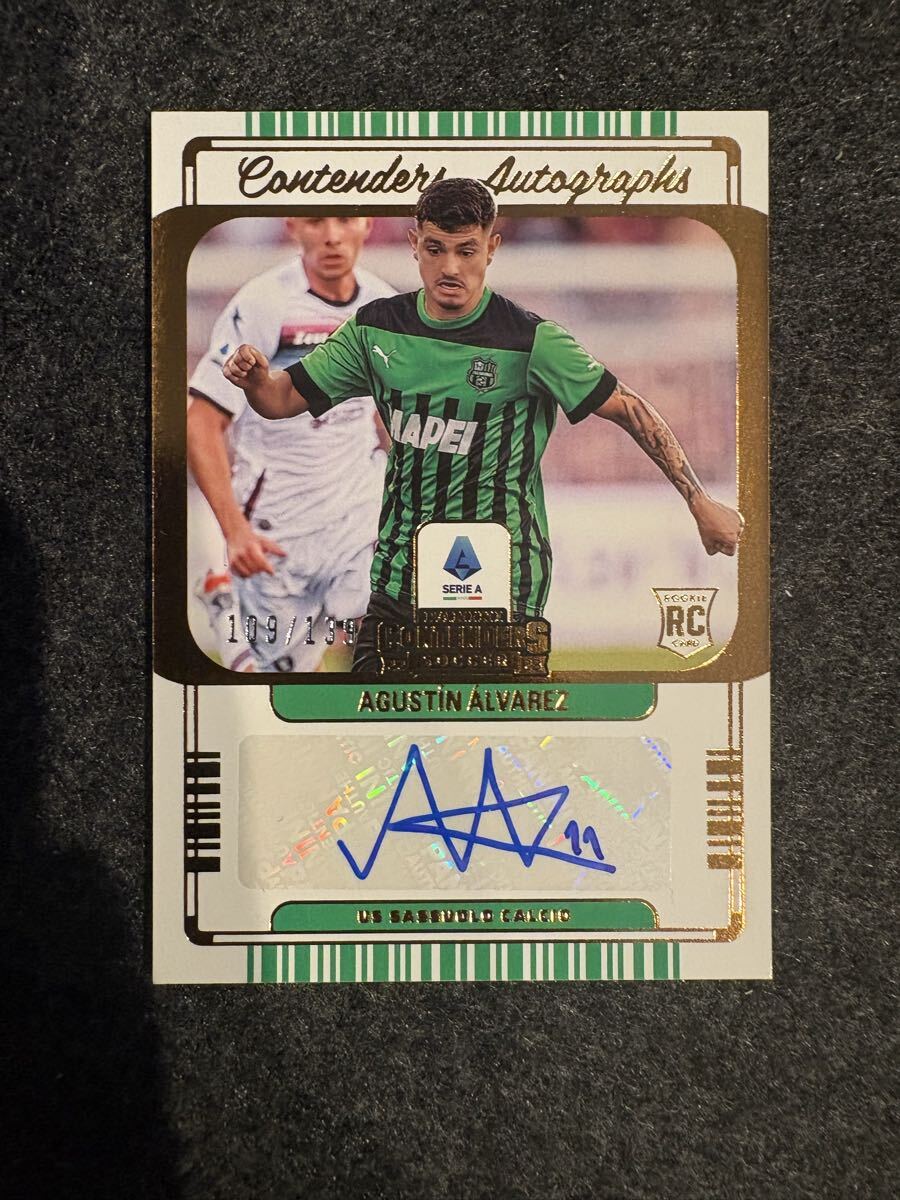 ★1円【199枚限定】アグスティン・アルバレス Agustn lvarez 2022-23 panini autograph card 直筆サインカード サッスオーロ Topps_画像1