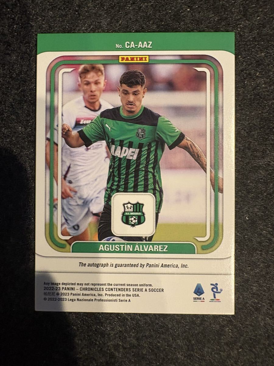 ★1円【199枚限定】アグスティン・アルバレス Agustn lvarez 2022-23 panini autograph card 直筆サインカード サッスオーロ Topps_画像2