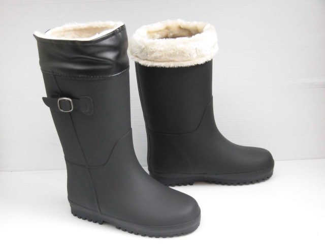 痛くない 柔らかラバー つま先ゆったり ジョッキー ブーツ 23.0 東邦ゴム YB2764 黒 婦人 女の子 キッズ 長靴 レイン シューズ 雨靴 雪用_画像2