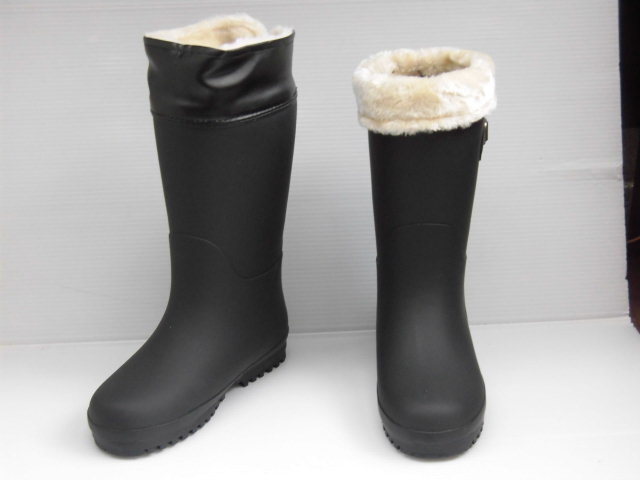 痛くない 柔らかラバー つま先ゆったり ジョッキー ブーツ 23.0 東邦ゴム YB2764 黒 婦人 女の子 キッズ 長靴 レイン シューズ 雨靴 雪用_画像3