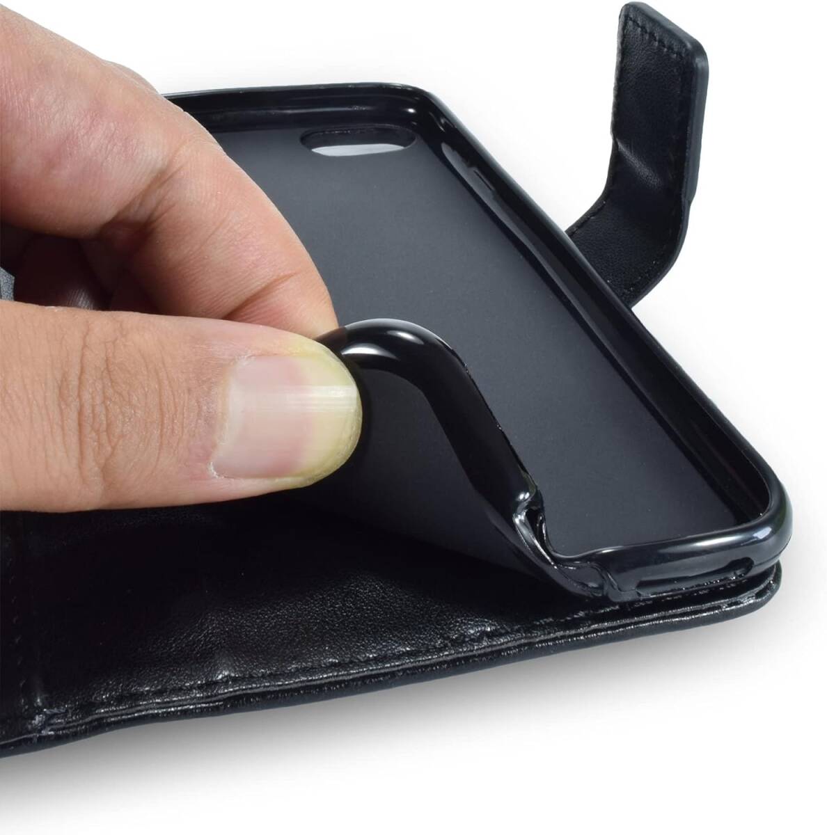 arrows We2 ケース 手帳型 FCG02 F52E M07 カバー 黒 ブラック 蝶 バタフライ 花 レザー 革 おしゃれ スマホカバー 送料無料 富士通 安い_画像7