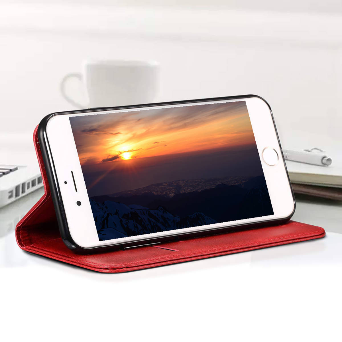 AQUOS sense6s кейс блокнот type модный красный красный SHG07 покрытие sense6 SHG05 SH-54B SH-M19 простой кожа кожа смартфон кейс бесплатная доставка дешево 