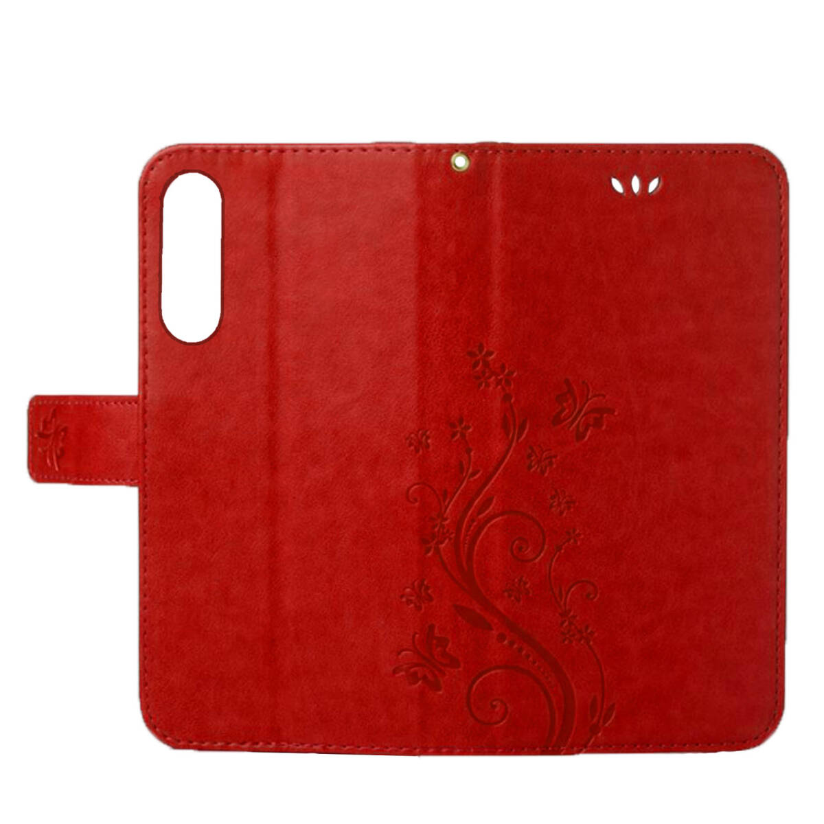 arrows We2 ケース 手帳型 かわいい FCG02 M07 F52E カバー アローズWe2 蝶 赤 レッド red おしゃれ レザー 革 送料無料 安い スマホケース_画像3