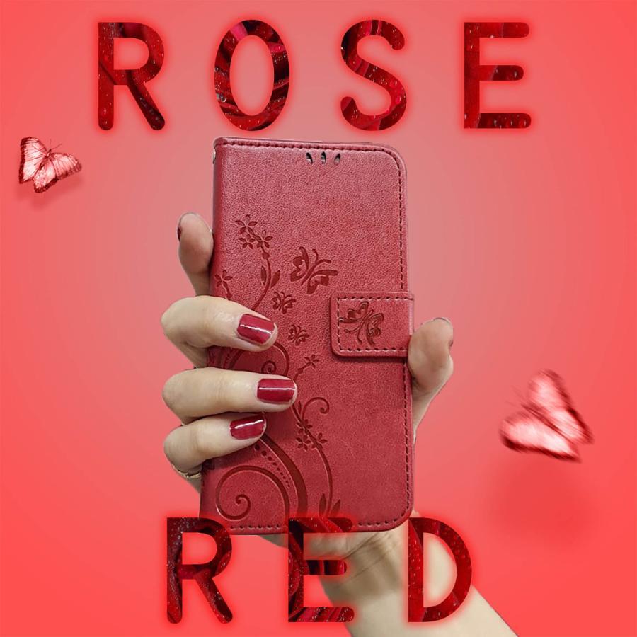 arrows We2 ケース 手帳型 かわいい FCG02 M07 F52E カバー アローズWe2 蝶 赤 レッド red おしゃれ レザー 革 送料無料 安い スマホケース_画像8