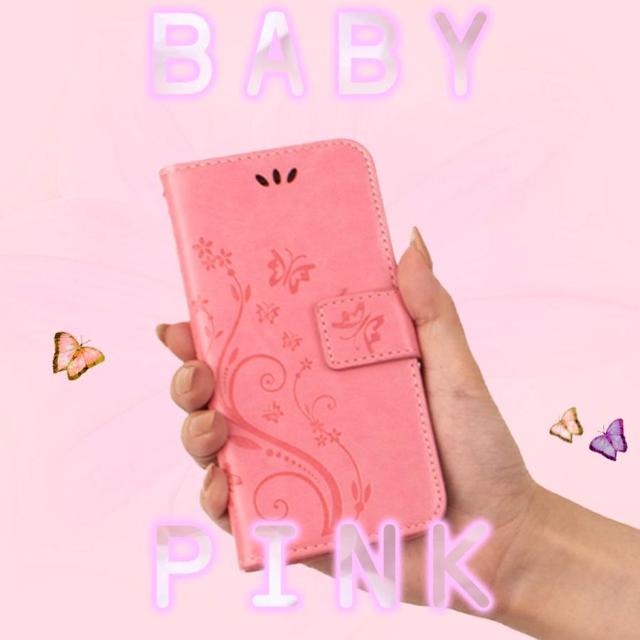 arrows We2 ケース 手帳型 かわいい F52E FCG02 M07 カバー アローズWe2 蝶 ピンク Pink 桃色 おしゃれ レザー 革 送料無料 スマホケース_画像5