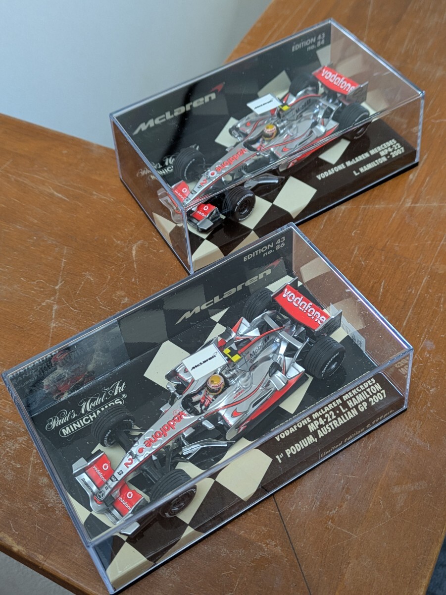 ☆絶版稀少品！ PMA +別注箱 (カスタム品)1/43 マクラーレンメルセデス MP4/22 まとめて6台セット！☆_画像3