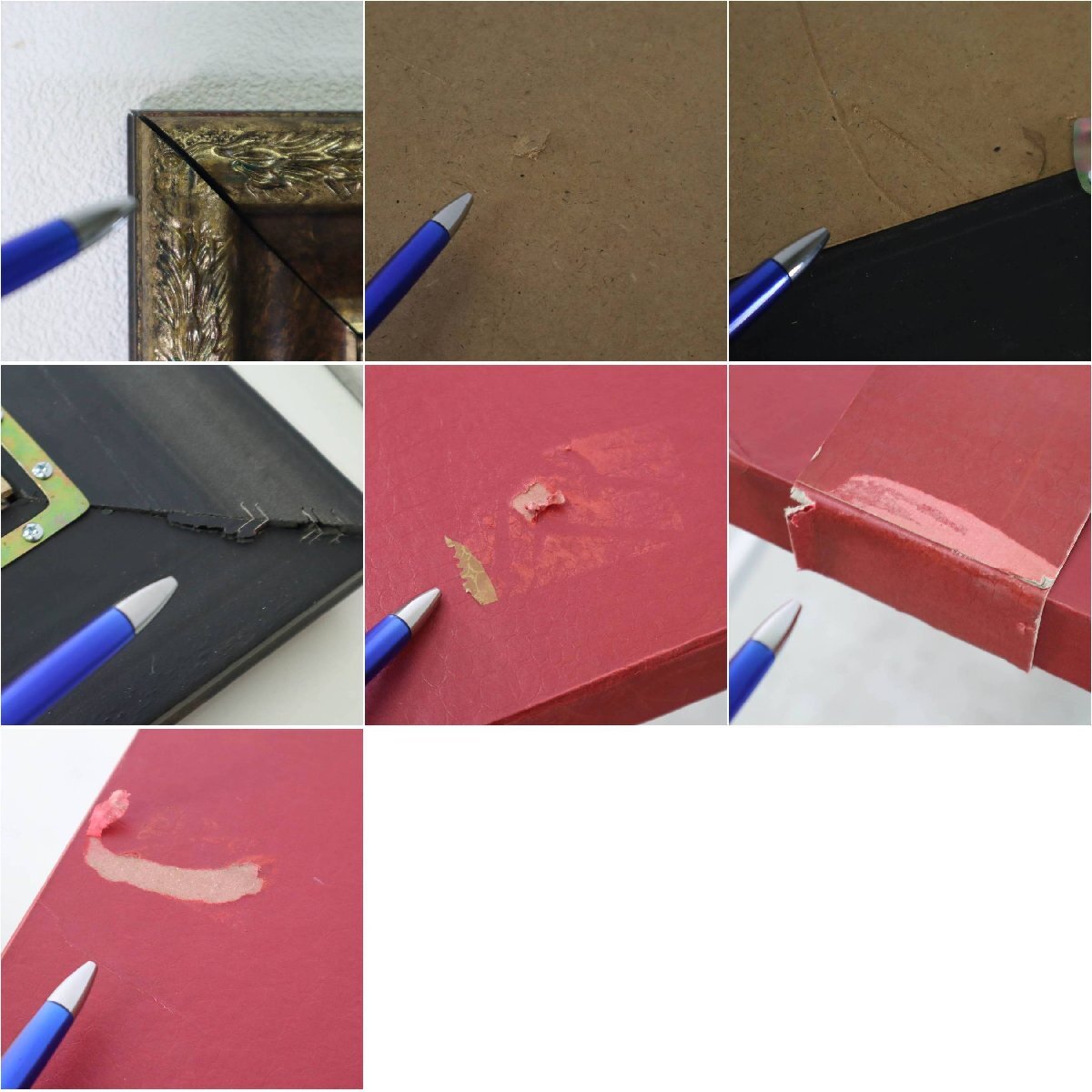 花と自転車 刺繍画 アンティーク調 額装 作者不明★282h55_画像10