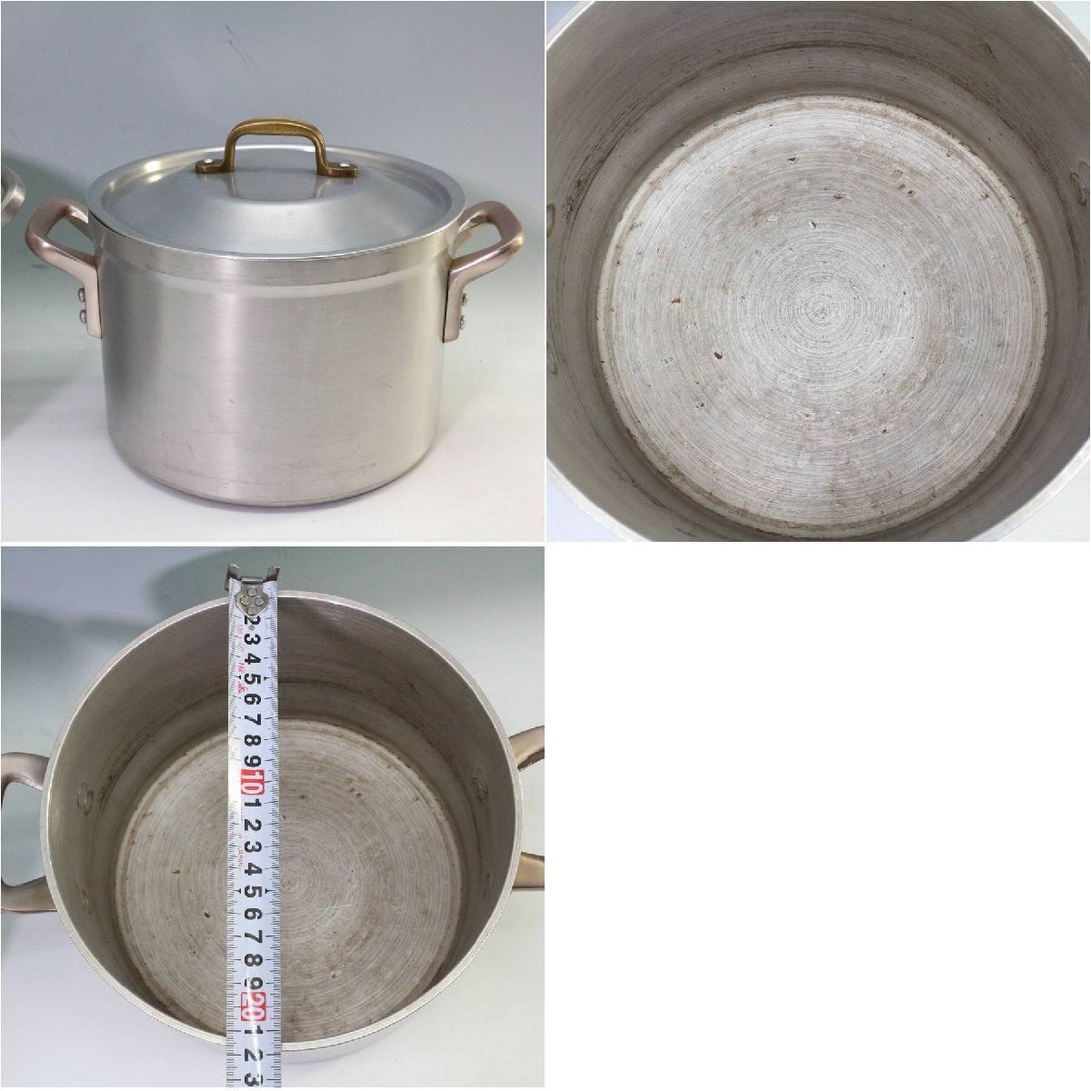  алюминиевый кастрюля с двумя ручками 4 шт. комплект крышка имеется пароварка имеется уличный кемпинг *109f01