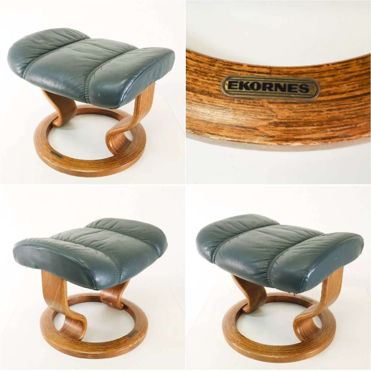  eko -nes темно синий обезьяна S -тактный отсутствует отсутствует стул наклонный стул подставка для ног имеется зеленый натуральная кожа EKORNES Северная Европа noru way *294h03