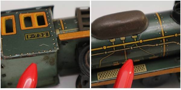 ヴィンテージ ブリキ製 F-732 UNION EXPRESS 機関車 おもちゃ 全長約30cm レトロ◆290f07_画像10