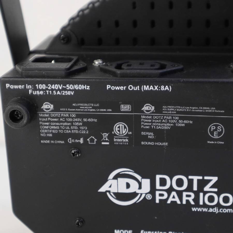 2021年製 AMERICAN DJ DOTZ PAR 100 LEDパーライト ステージ舞台用照明ライト★294v19_画像8