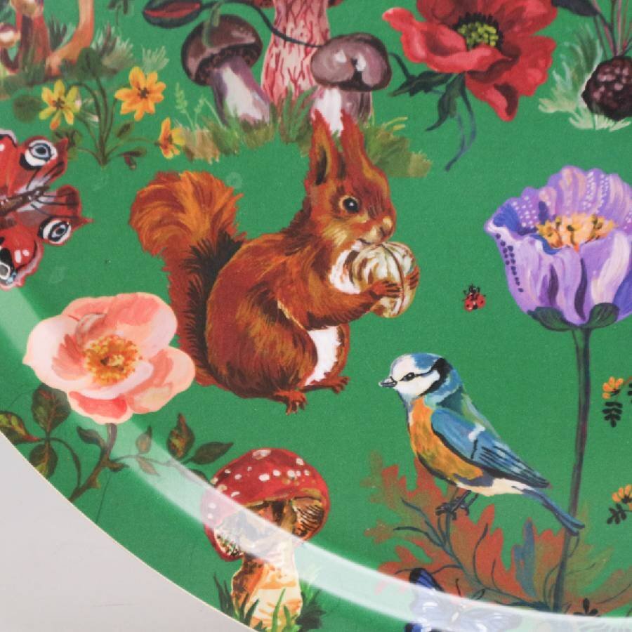 ナタリー・レテ ラウンド・バーチ・ウッド・ラージ・トレー Φ46 バンビと森の仲間たち AVENIDA HOME◆294f01_画像5