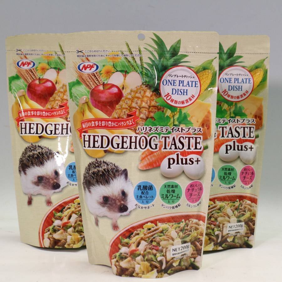 NPF ハリネズミテイストプラス 200g ハリネズミ エサ 3パックセット 賞味期限2026/04 まとめ売り◆273f08_画像1