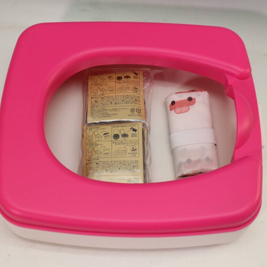 防災グッズ大賞2025受賞 stoole スツーレ くるまる 車載用簡易トイレ 排便袋&凝固剤付き 色:ピンク おまる 子供用 ベビー用 渋滞◆279f02_画像2