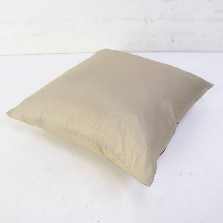 ジム・トンプソン シルクカバー付き フェザー入クッション ベージュ系 Jim Thompson★303v23_画像4