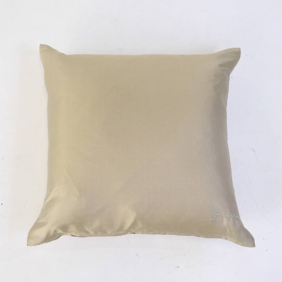 ジム・トンプソン シルクカバー付き フェザー入クッション ベージュ系 Jim Thompson★303v23_画像2