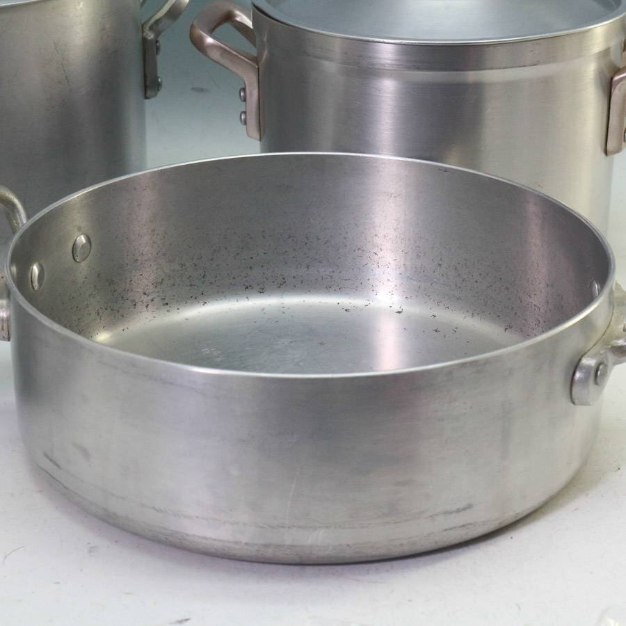  алюминиевый кастрюля с двумя ручками 4 шт. комплект крышка имеется пароварка имеется уличный кемпинг *109f01