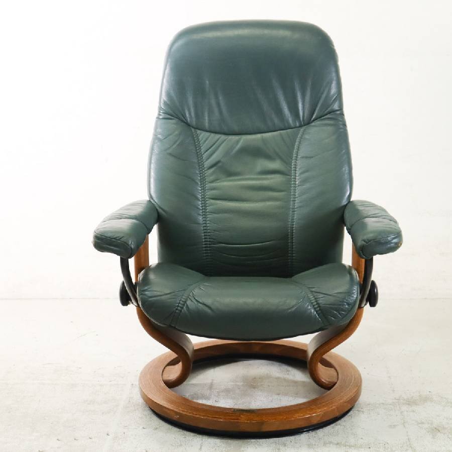  eko -nes темно синий обезьяна S -тактный отсутствует отсутствует стул наклонный стул подставка для ног имеется зеленый натуральная кожа EKORNES Северная Европа noru way *294h03