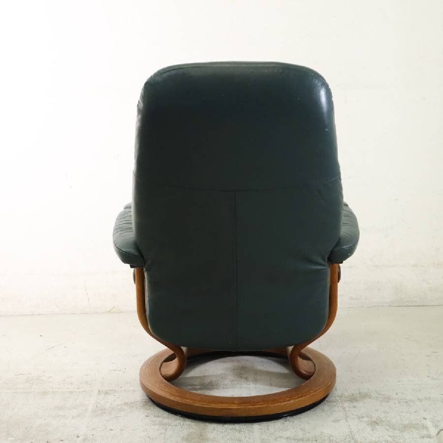  eko -nes темно синий обезьяна S -тактный отсутствует отсутствует стул наклонный стул подставка для ног имеется зеленый натуральная кожа EKORNES Северная Европа noru way *294h03