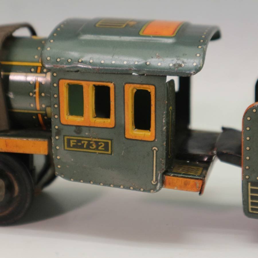 ヴィンテージ ブリキ製 F-732 UNION EXPRESS 機関車 おもちゃ 全長約30cm レトロ◆290f07_画像5