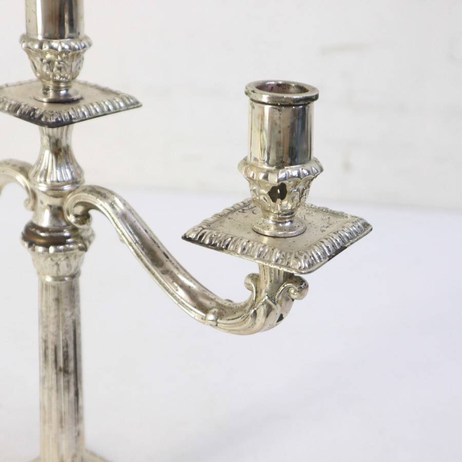 フレンチアンティーク調 3灯 キャンドルホルダー シルバー色 キャンドルスタンド 燭台★273v23_画像6