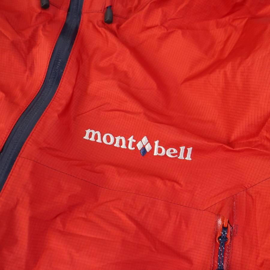 美品 mont-bell モンベル ストームクルーザー ジャケット メンズ Sサイズ ゴアテックス 赤 ナイロン★311v26_画像2