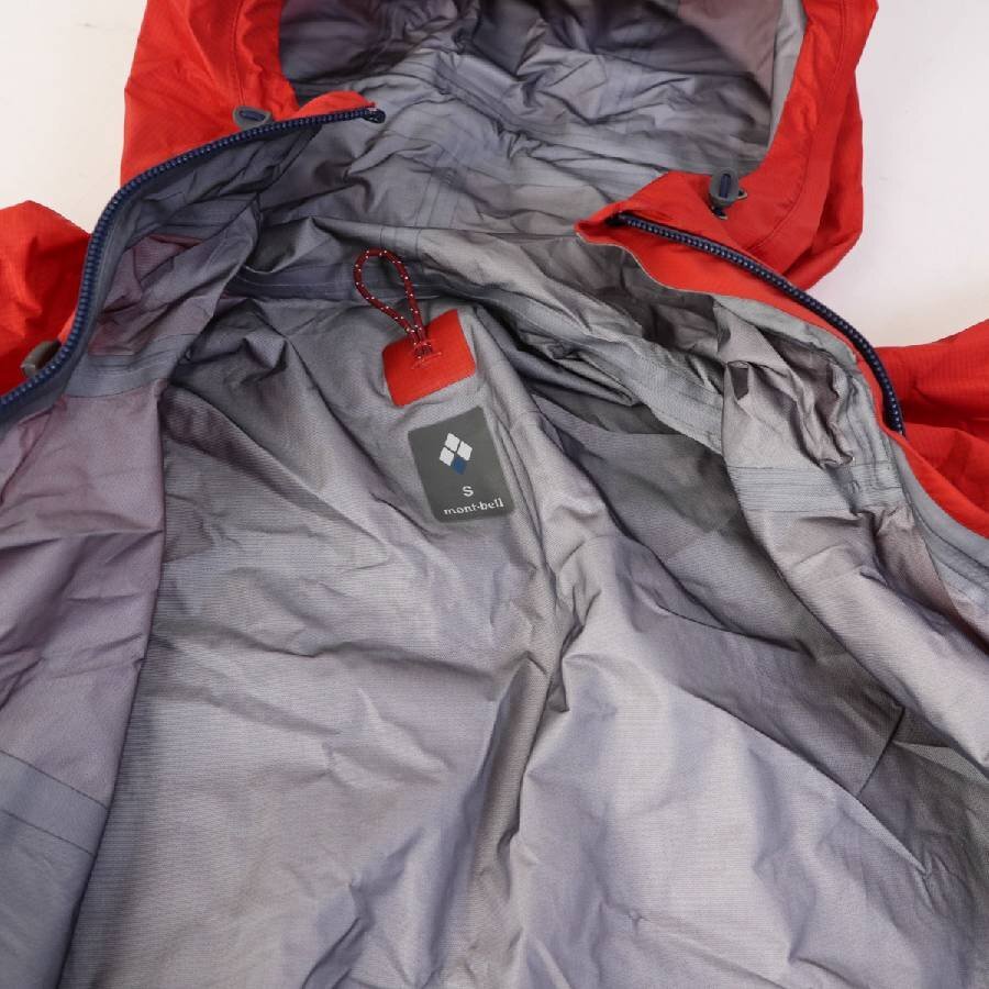 美品 mont-bell モンベル ストームクルーザー ジャケット メンズ Sサイズ ゴアテックス 赤 ナイロン★311v26_画像8