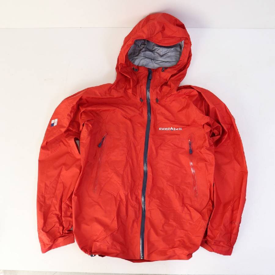 美品 mont-bell モンベル ストームクルーザー ジャケット メンズ Sサイズ ゴアテックス 赤 ナイロン★311v26_画像1