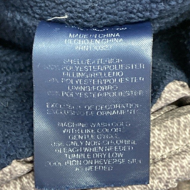 C641 トミーヒルフィガー XS アメリカ古着 中綿 ジャンパー グレー TOMMY HILFIGER キッズ_画像4