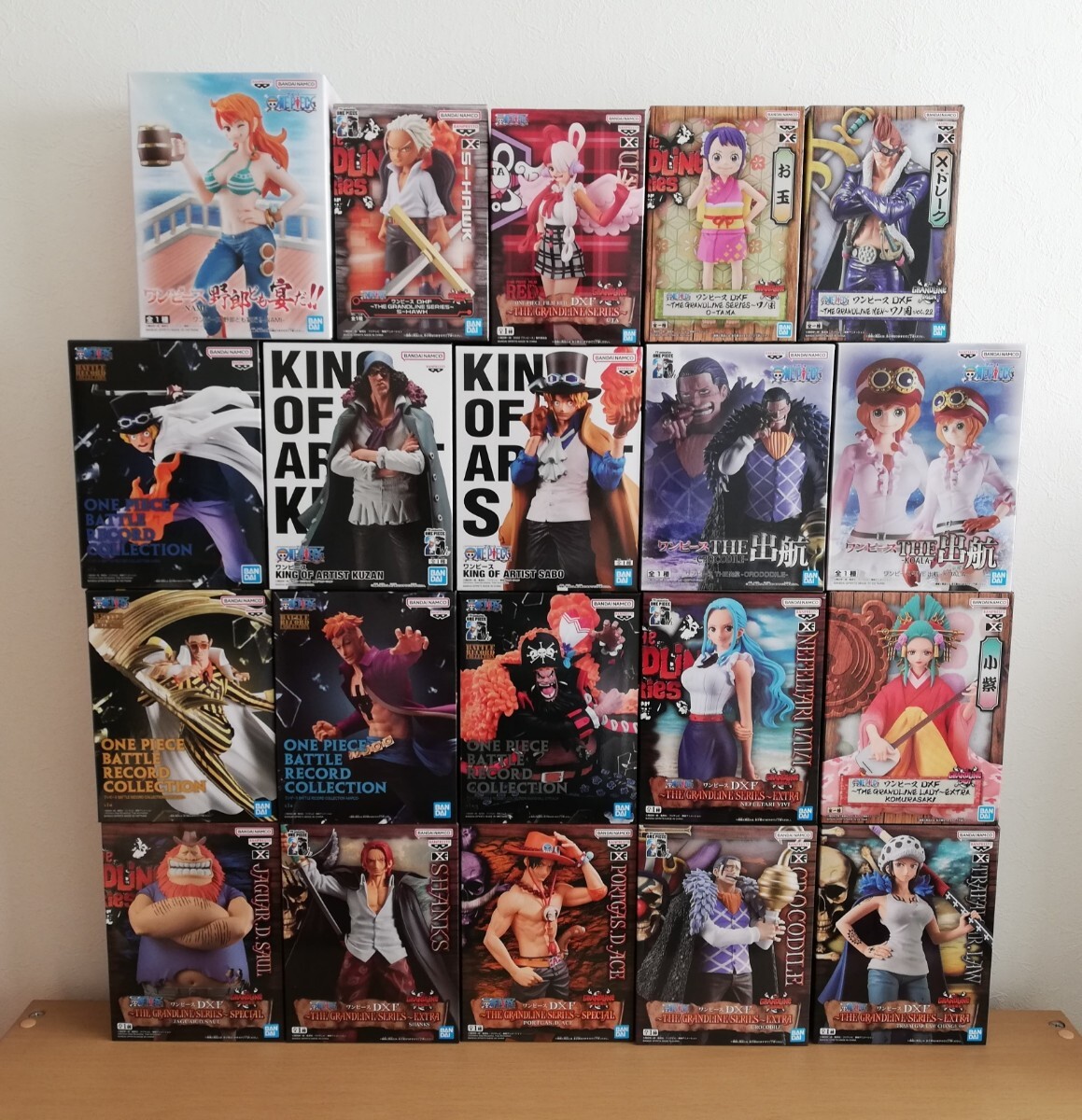新品未開封 ワンピース ONE PIECE フィギュア 20体 セット まとめ 大量 KING OF ARTIST THE GRANDLINE エース シャンクス ウタ サボ など_画像1