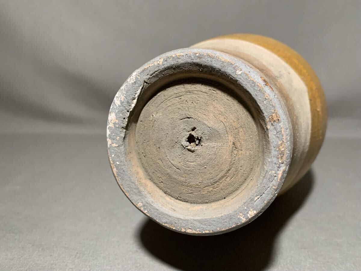 中国美術 遼 黄釉長頸瓶_画像10