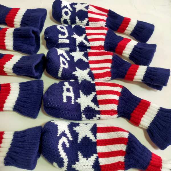 ゴルフ アイアンカバー ブルー 星 ニット 10個 3.4.5.6.7.8.9.P.A.S 新品_画像4