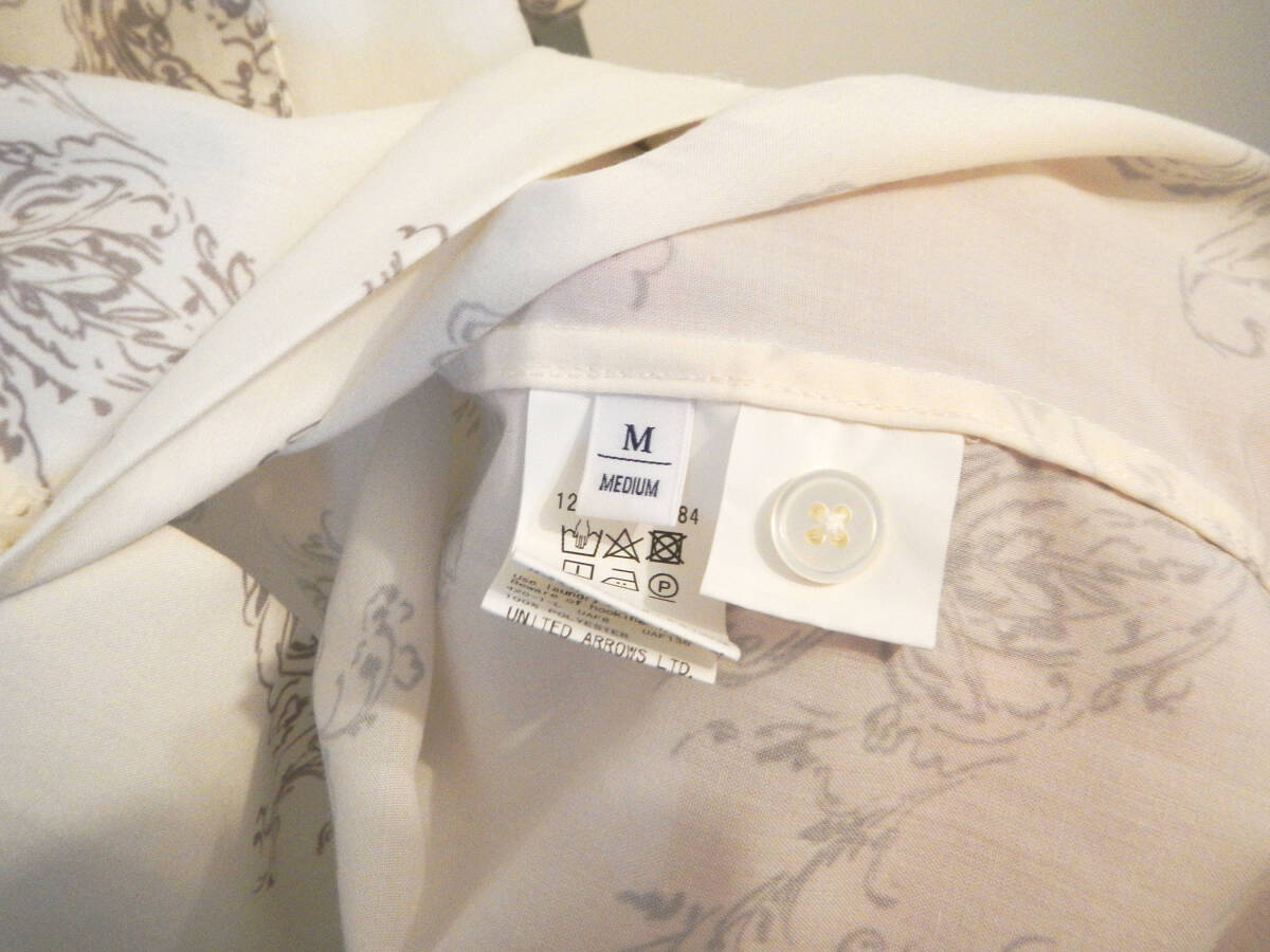 BEAUTY&YOUTH ビューティーアンドユース アブストラクト オープンカラー シャツ_画像4