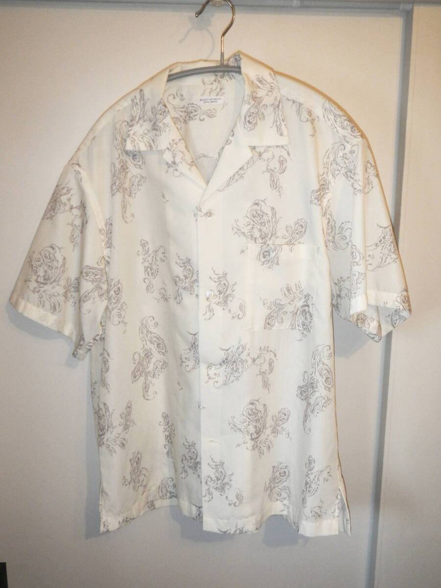 BEAUTY&YOUTH ビューティーアンドユース アブストラクト オープンカラー シャツ_画像1