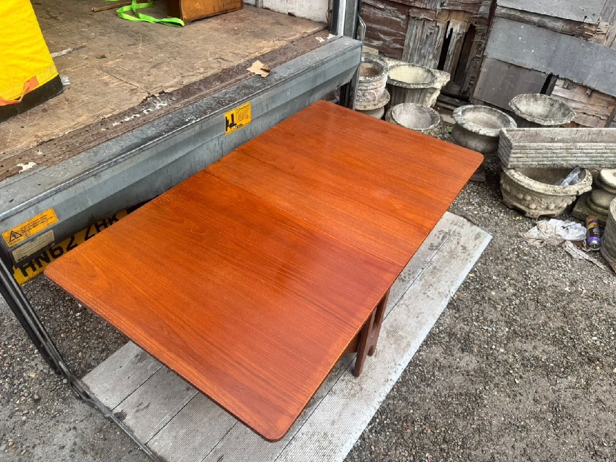 ゲートレッグテーブル Jentique ヴィンテージ イギリス ダイニングテーブル ジェンティーク チーク 木製 レトロ ミッドセンチュリー 北欧_画像2