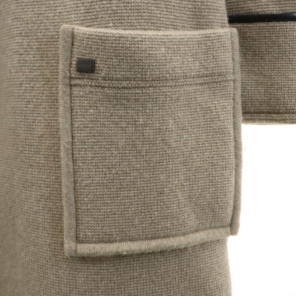 FOXEY フォクシー 日本製 カシミヤ100％ ニットコート 40 ベージュ系 レディース_画像6