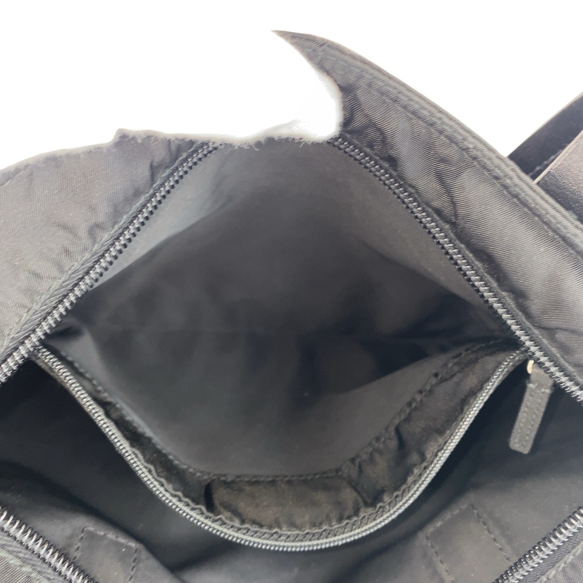  прекрасный товар PRADA Prada te Hsu to треугольник Logo plate черный чёрный нейлон / кожа большая сумка сумка на плечо женский 505901