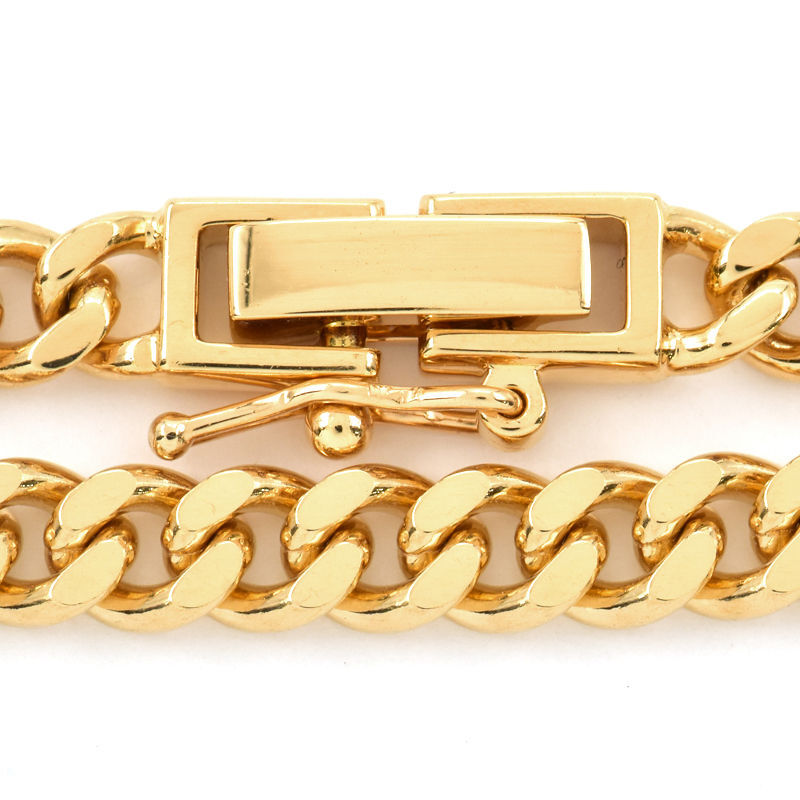  плоский колье 2 поверхность одиночный 50cm 30.4g K18YG структура . отдел сертификация печать K18 желтое золото ki разделение колье б/у бесплатная доставка 