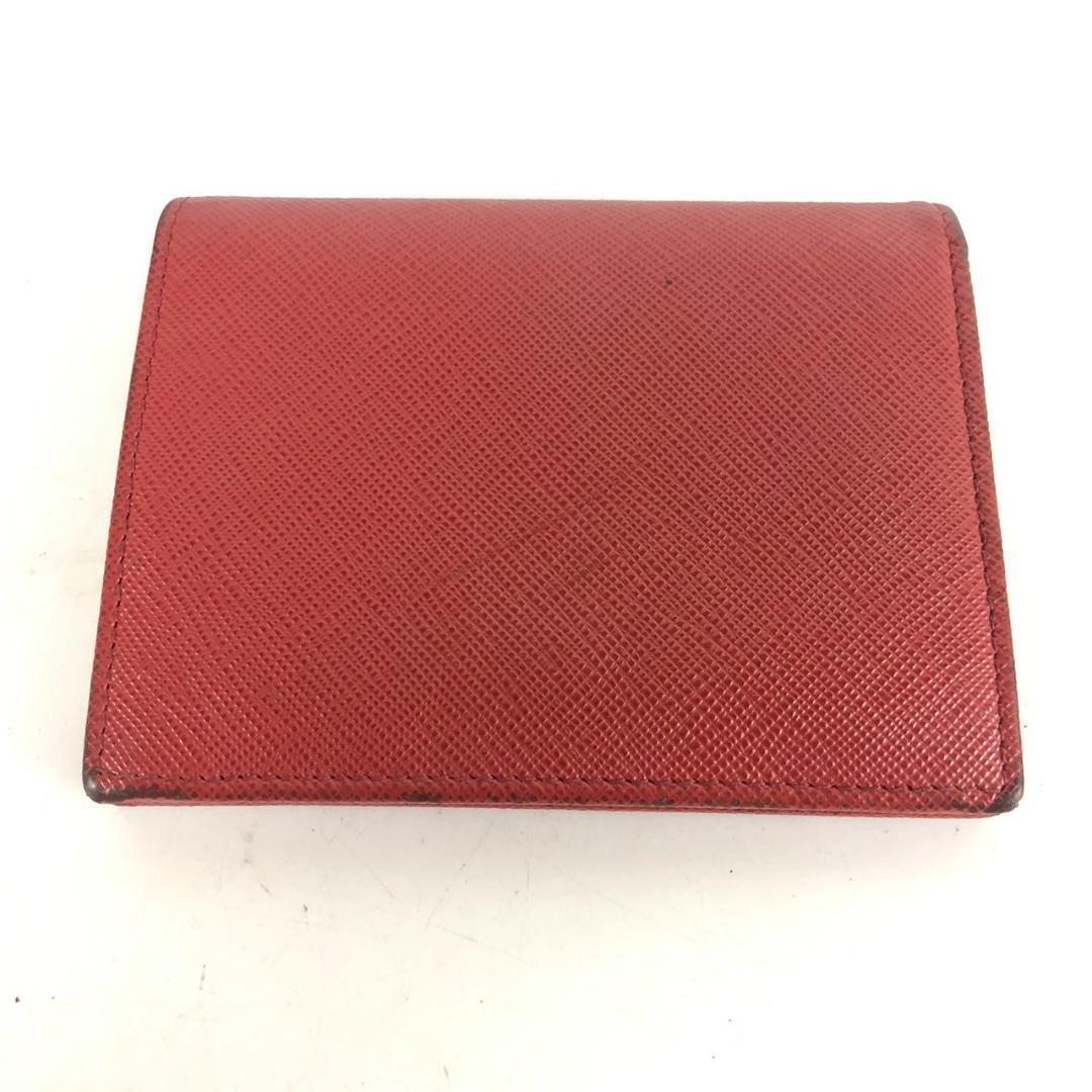 PRADA супер редкий Heart рисунок safia-no кожа три складывать кошелек оттенок красного сильнейший симпатичный серия женский Mini бумажник кошелек популярный модель MADE IN ITALY