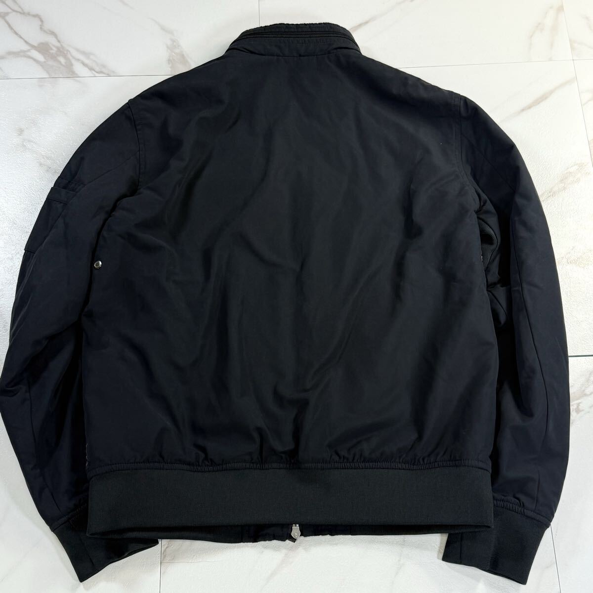 [ превосходный товар /XL размер ]ARMANI JEANS Armani Jeans MA-1 Bomber "куртка пилота" блузон с хлопком стеганое полотно общий рисунок оттенок черного 