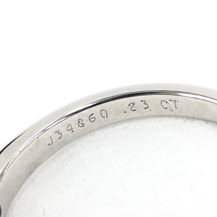 TIFFANY&Co. ティファニー ソリティアリング J34860 D0.23CT/PT950刻印あり サイズ8号 総重量3.49g 箱・ケースあり【DKAZ3031】_画像4