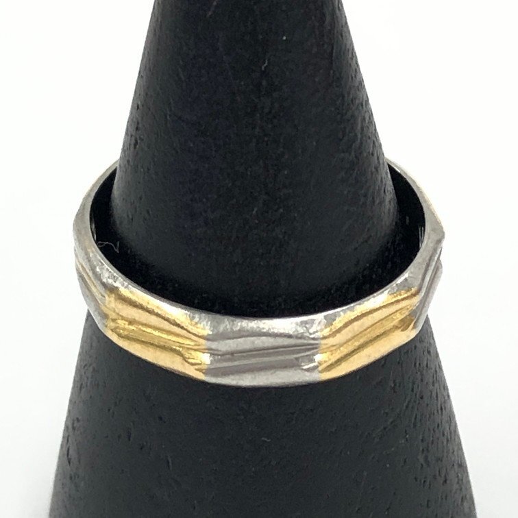 CELINE セリーヌ リング Pt850/750刻印あり サイズ12号 総重量3.46g【DKAY1096】_画像2
