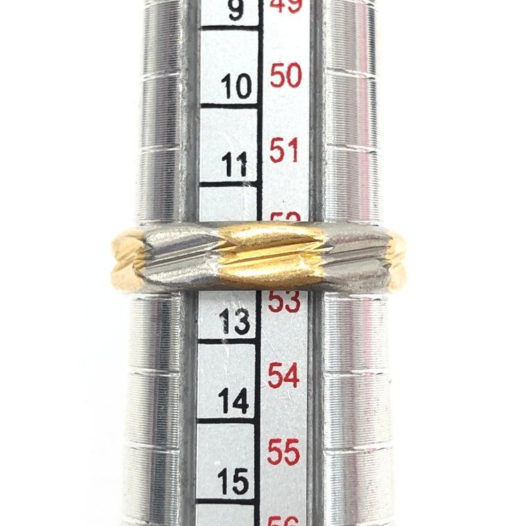 CELINE セリーヌ リング Pt850/750刻印あり サイズ12号 総重量3.46g【DKAY1096】_画像6